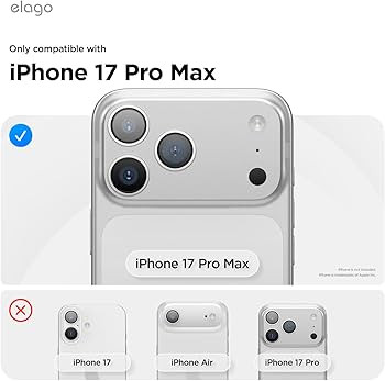 elago Magnetic Silicone Case Compatible with iPhone 17 Pro Max 6.9" - Compatible with MagSafe, Pr... | Amazon (UK)