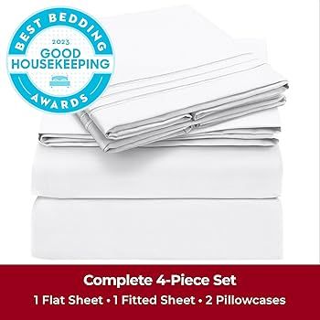 Mellanni Queen Sheet Set - 4 Piece Iconic Collection Bedding Sheets & Pillowcases - Hotel Luxury,... | Amazon (US)