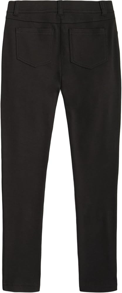 Nautica Girls' School Uniform Interlock Skinny Leg Jegging, Elasticized Waistband with Faux Butto... | Amazon (US)