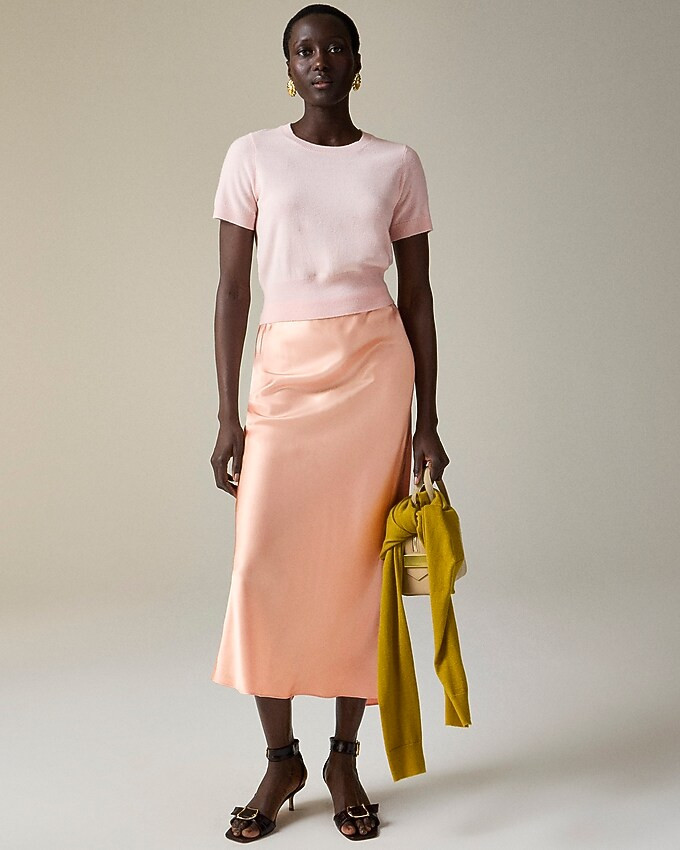 New Gwyneth slip skirt in viscose charmeuse | J. Crew US