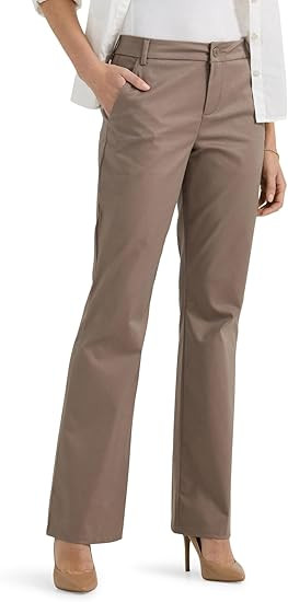 Lee Women's Wrinkle Free Mid Rise Bootcut Pant | Amazon (US)