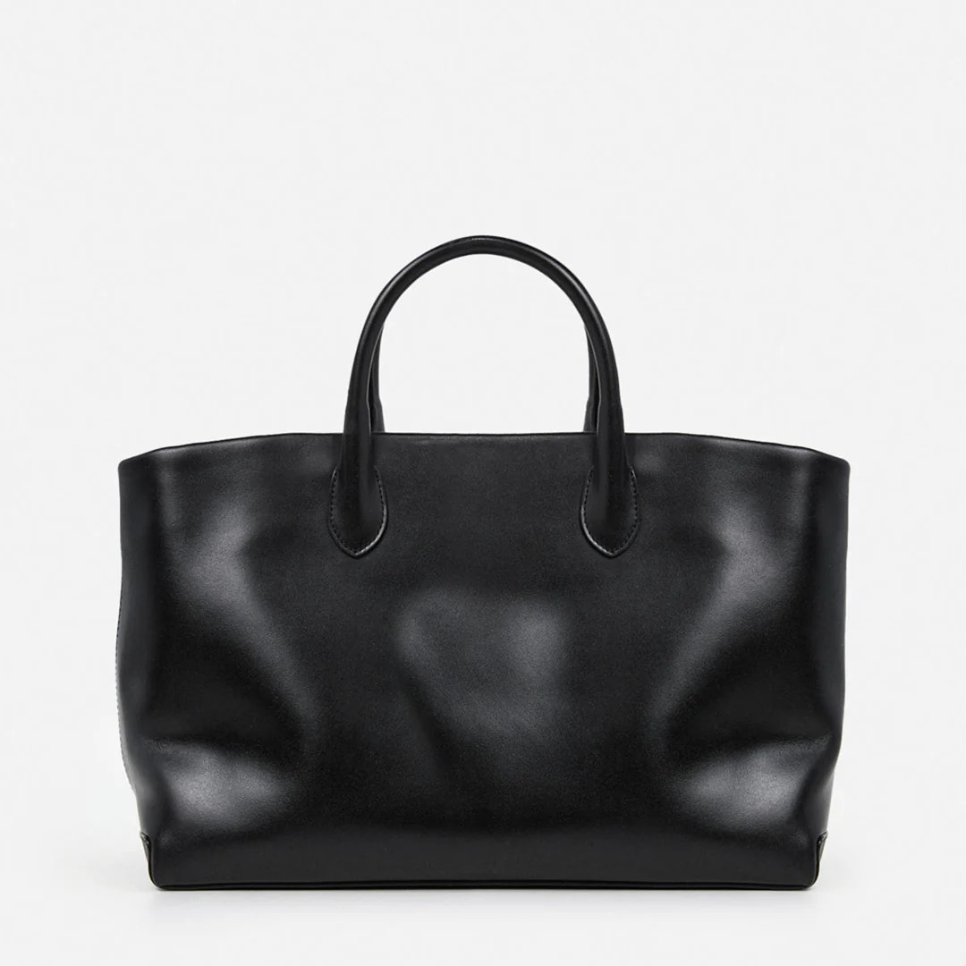Lola Tote Leather Black | Flattered