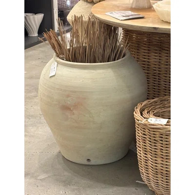 Terracotta Pot Dia 39.4" White | Wayfair North America