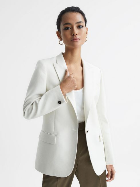 Single Breasted Wool Blend Blazer | Reiss (UK)