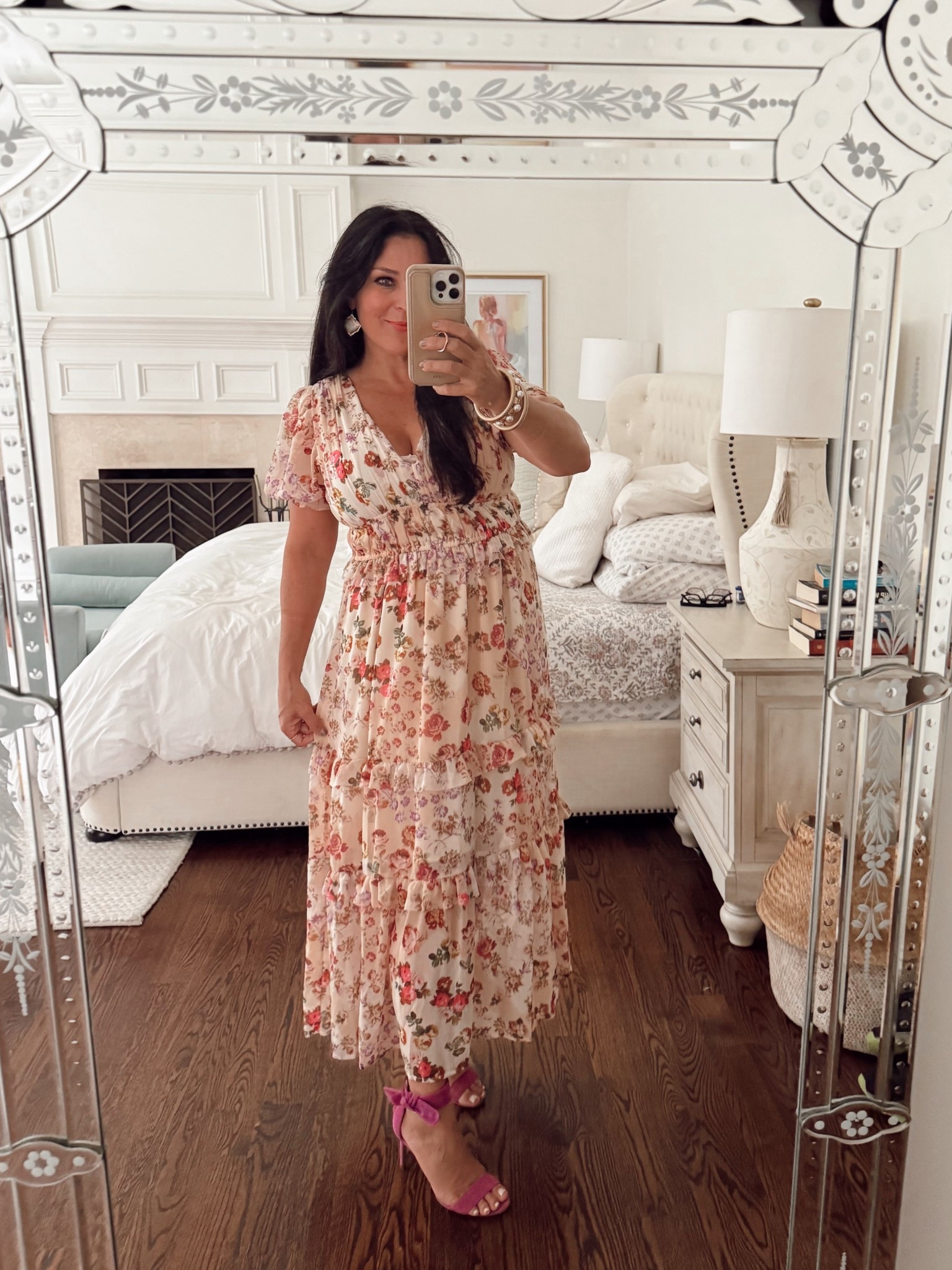 Floral midi dress with fall colors

#LTKOver40 #LTKStyleTip