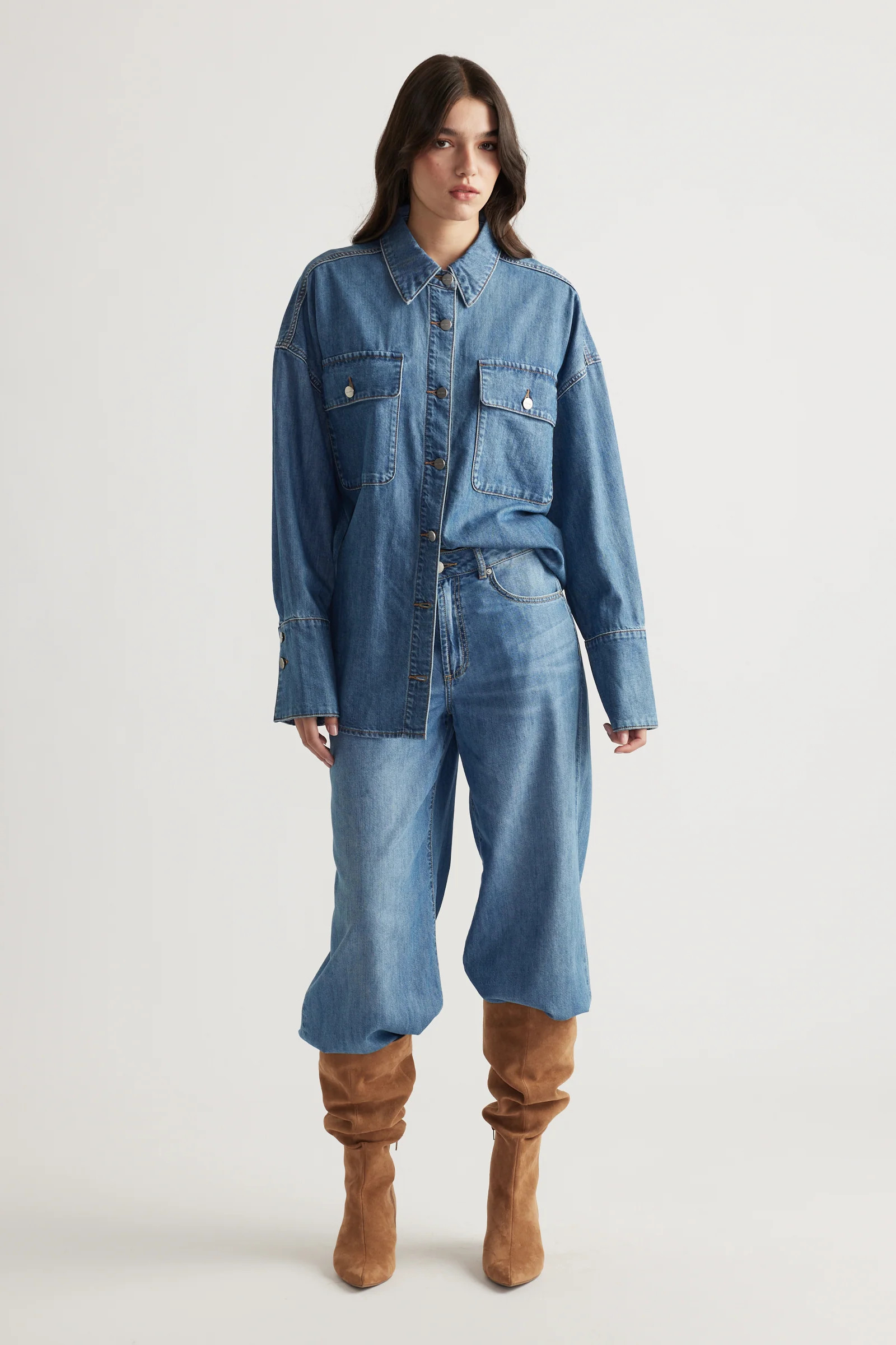 Lia Denim Shirt - BAY BLUE | DECJUBA