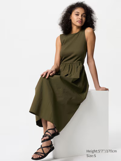 Combination Sleeveless Dress | UNIQLO (UK)
