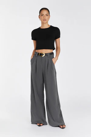 HARLEY CHARCOAL WOOL BLEND PANT | DISSH