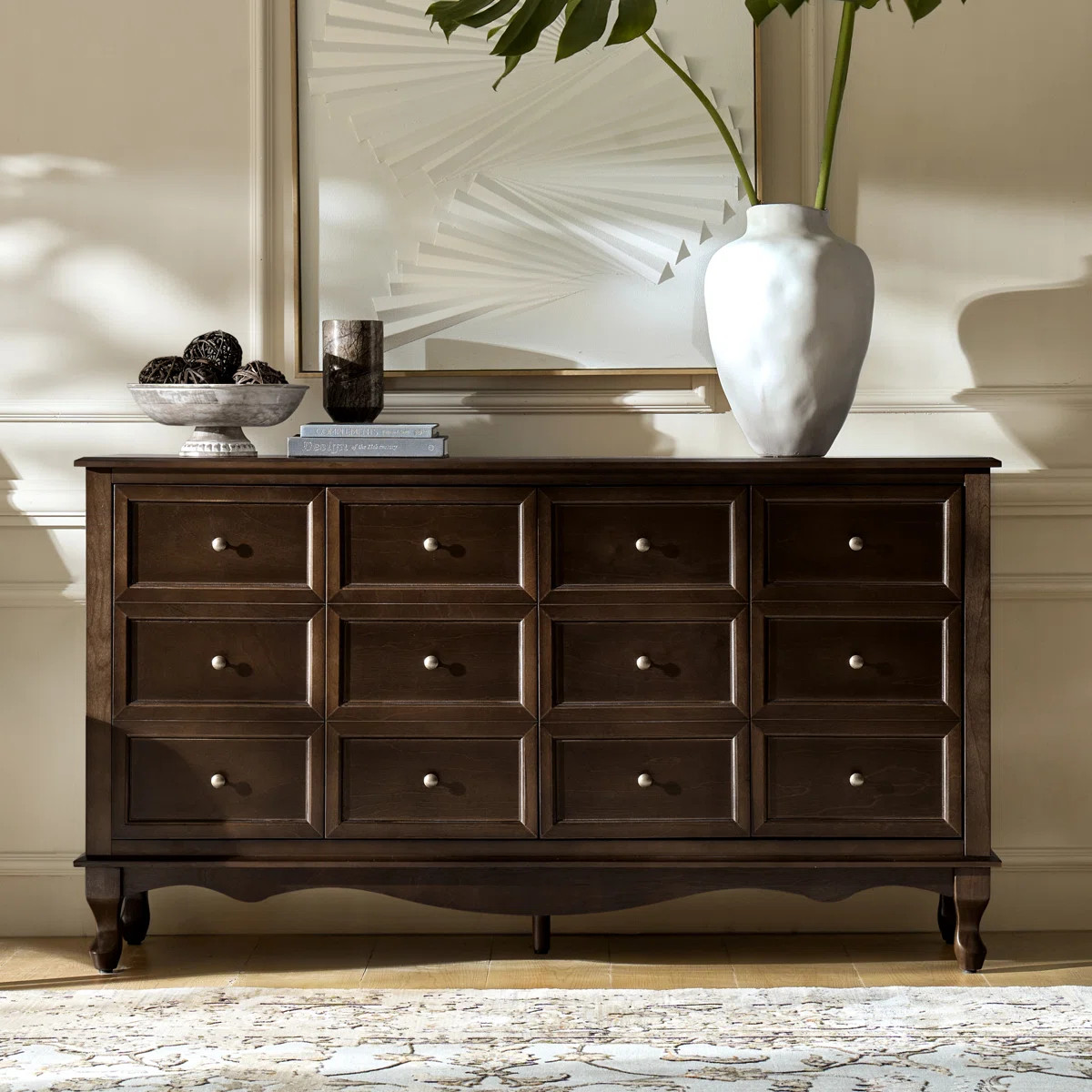 Lark Manor Ilesha 58" Wide Transitional 4 Door Sideboard with Adjustable Shelves and Solid Wood L... | Wayfair North America