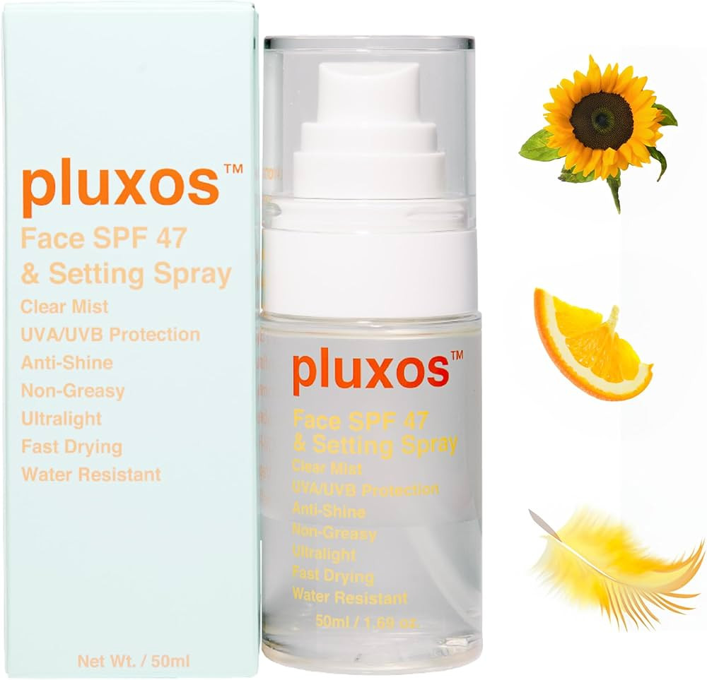 PLUXOS 47 | SUNSCREEN + SKINCARE SPF 47 FACE MIST SPRAY | SUN DEFENSE COMPLEX CARE | Designed To ... | Amazon (US)