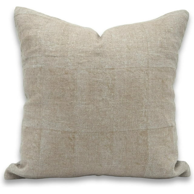 Fabdivine Thick Linen Hand Block Print Decorative Throw Pillow Cover , 16"X16", Brown | Walmart (US)