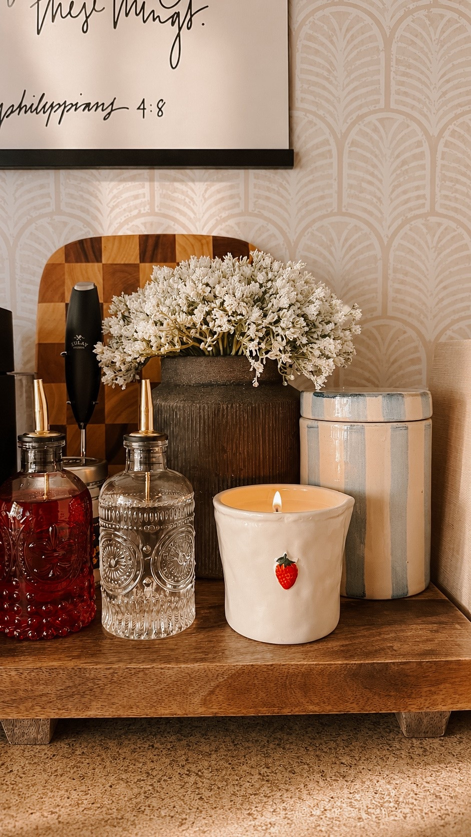 I added the cutest syrup dispensers, a new jar for my coffee pods, and a strawberry candle that smells so good 🍓☕

#LTKmorningroutine #LTKSeasonal #LTKHome