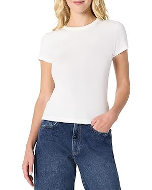 Amazon Essentials (Demi's Pick) Women's Slim-Fit Stretch Rib Short-Sleeve Tee | Amazon (US)