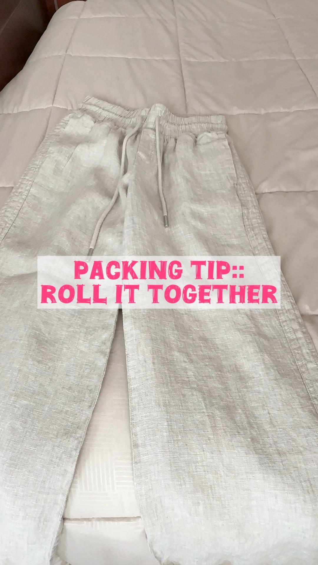The Stack-n-Roll:: Roll it all together so you don’t forget anything. PACKING TIP

#LTKTravel