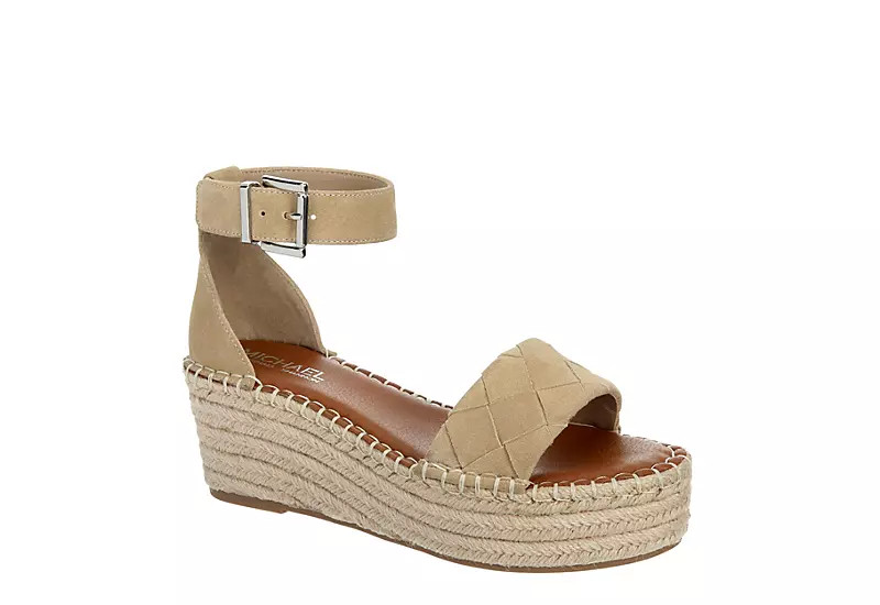 Michael By Michael Shannon Womens Bridgette Wedge Sandal - Tan | Rack Room Shoes