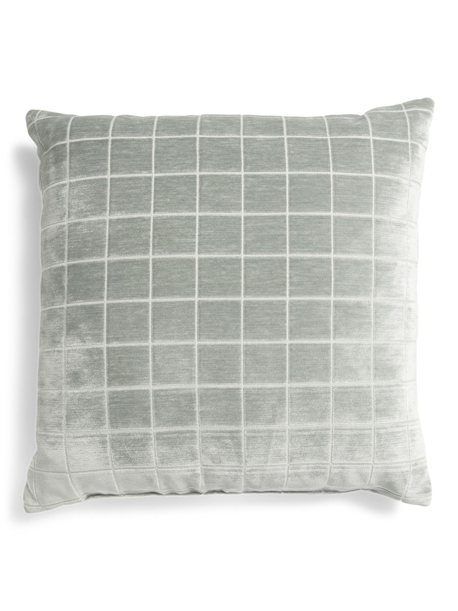 Handmade In Usa 22x22 Camden Velvet Check Luxury Feather Fill Pillow | Home | Marshalls | Marshalls