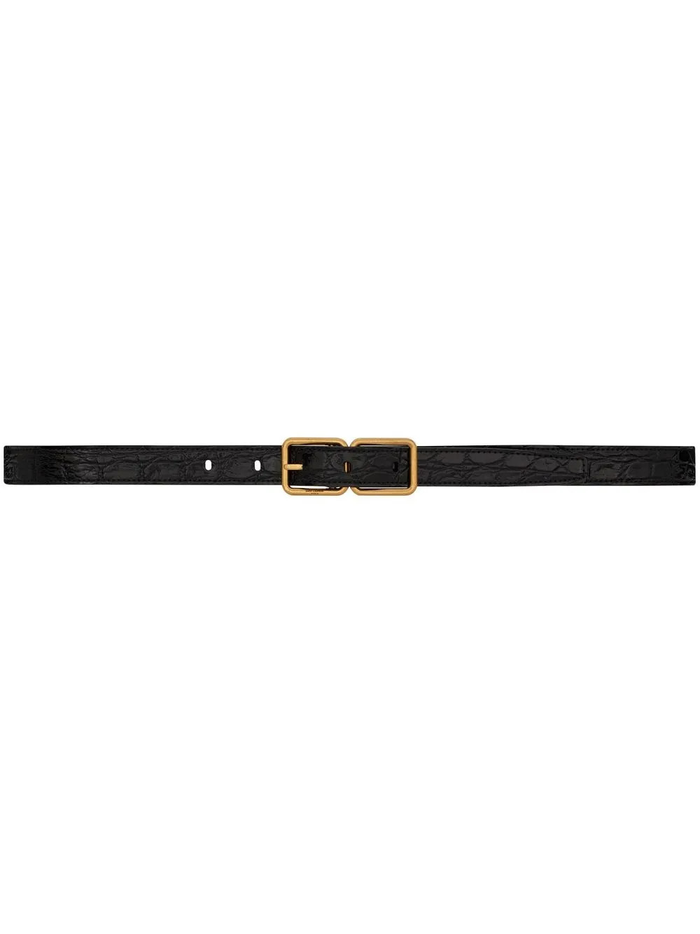 double-buckle leather belt | Farfetch Global