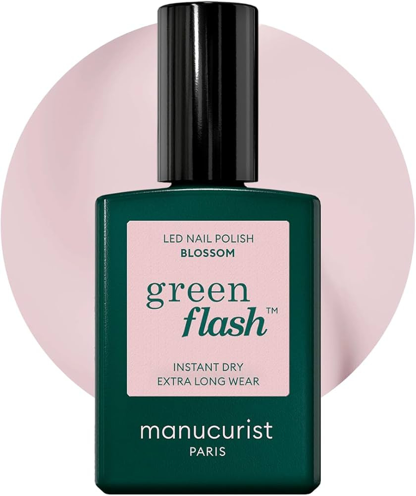 Manucurist Green Flash LED Light Pink Blossom Gel Nail Polish - Vegan, 12-Free, Plant-Based - Str... | Amazon (US)