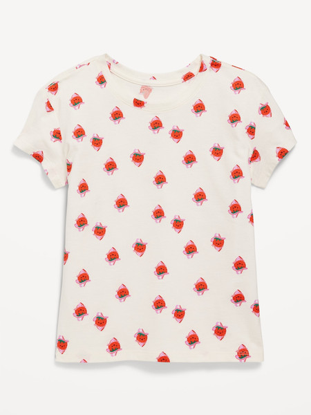 Printed Softest Short-Sleeve T-Shirt for Girls | Old Navy | Old Navy (US)
