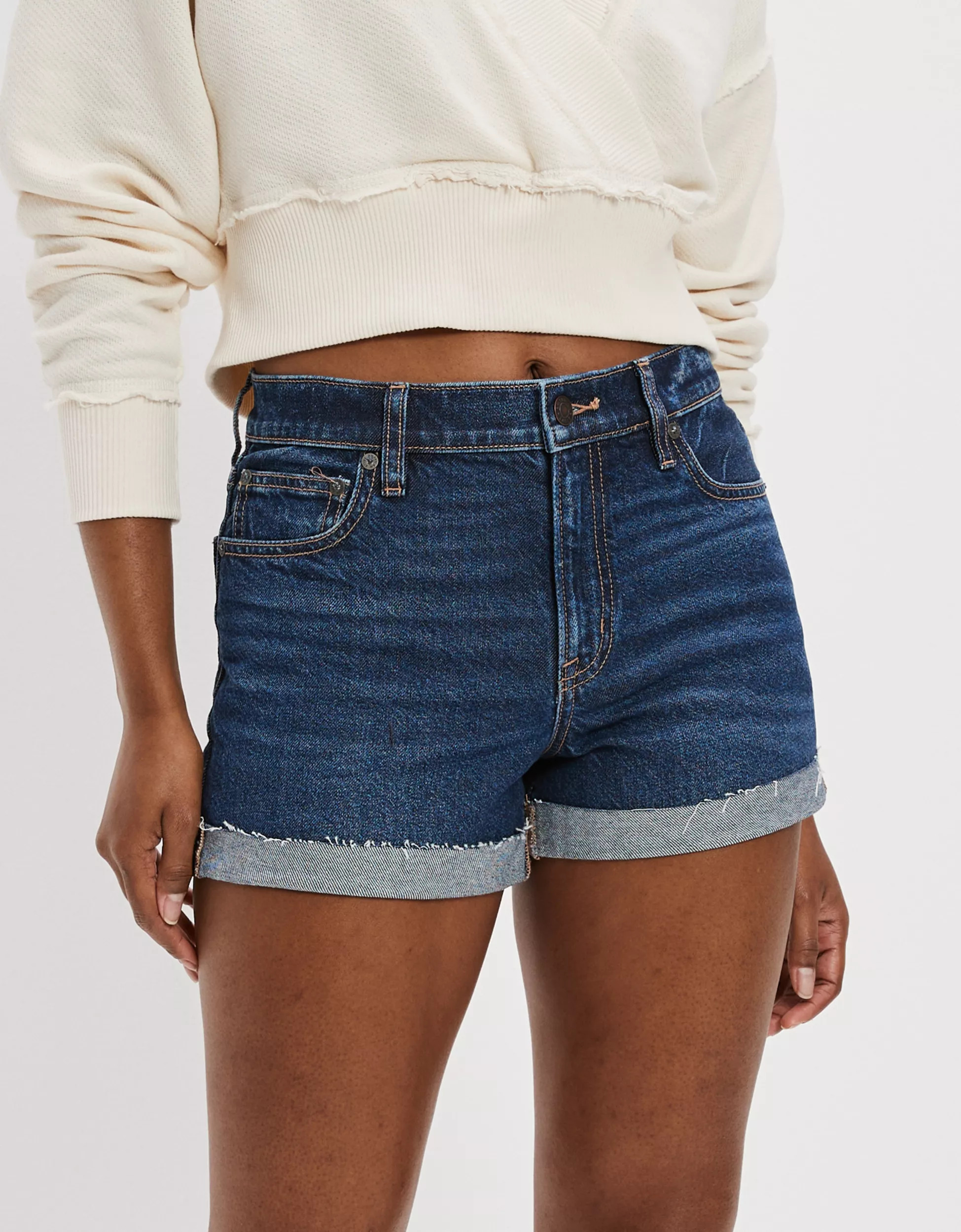 AE Strigid Denim '90s Boyfriend Short | American Eagle Outfitters (US & CA)