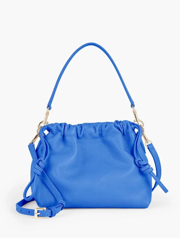 Leather Drawstring Crossbody Bag | Talbots