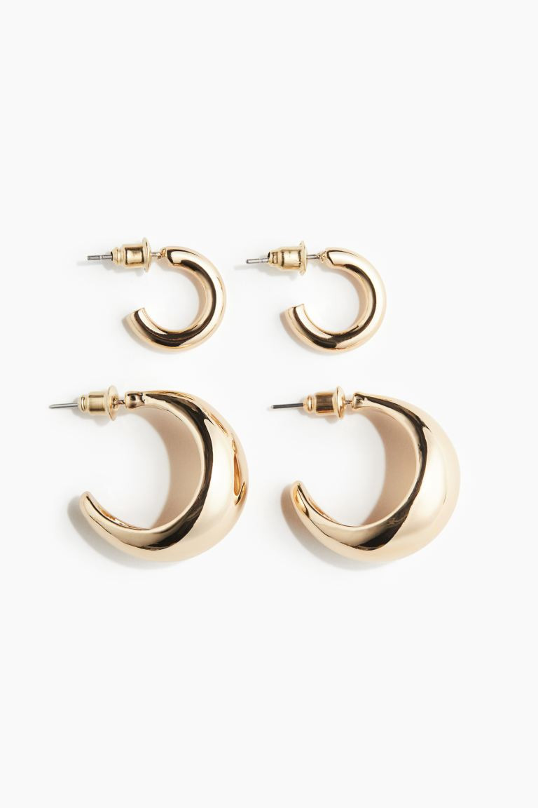 2 Pairs Hoop Earrings | H&M (US + CA)