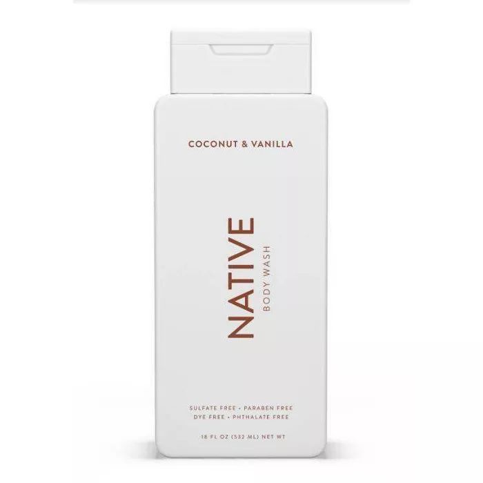 Native Coconut & Vanilla Body Wash for Women - 18oz | Target