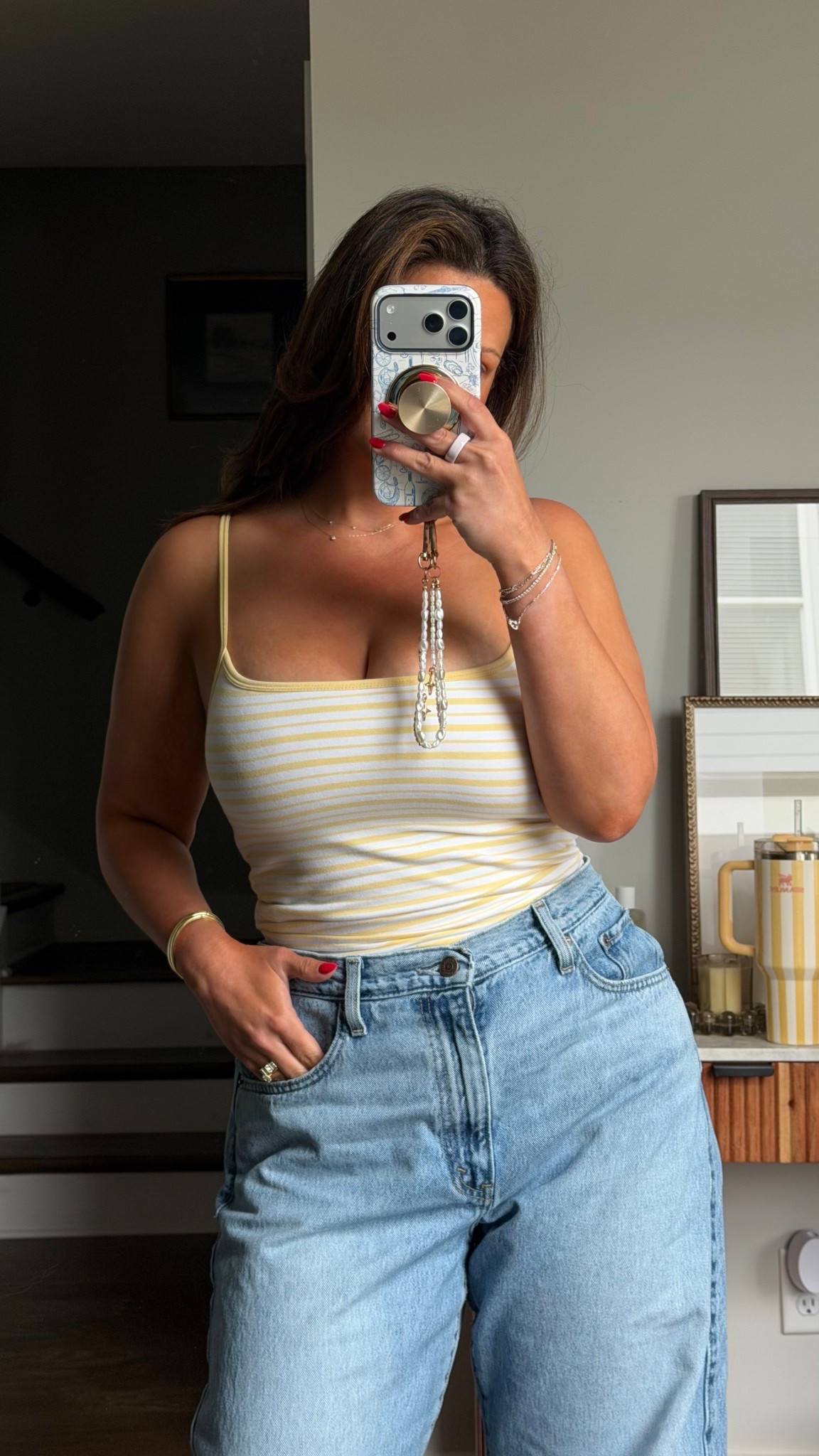 Little Saturday OOTD💛 The perfect everyday tank 🤍@abercrombie 

Size M top <3 I size down in this line!!

Bra free butter yellow tank spaghetti strap easy summer style vacation comfy Aesthetic Jean style 


#LTKgrwm #LTKdayinmylife #LTKootd