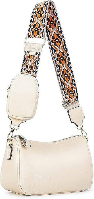 Herald Hobo Crossbody Bag for Women with Web Strap, Lightweight Vegan Shoulder Side Handbag with ... | Amazon (US)