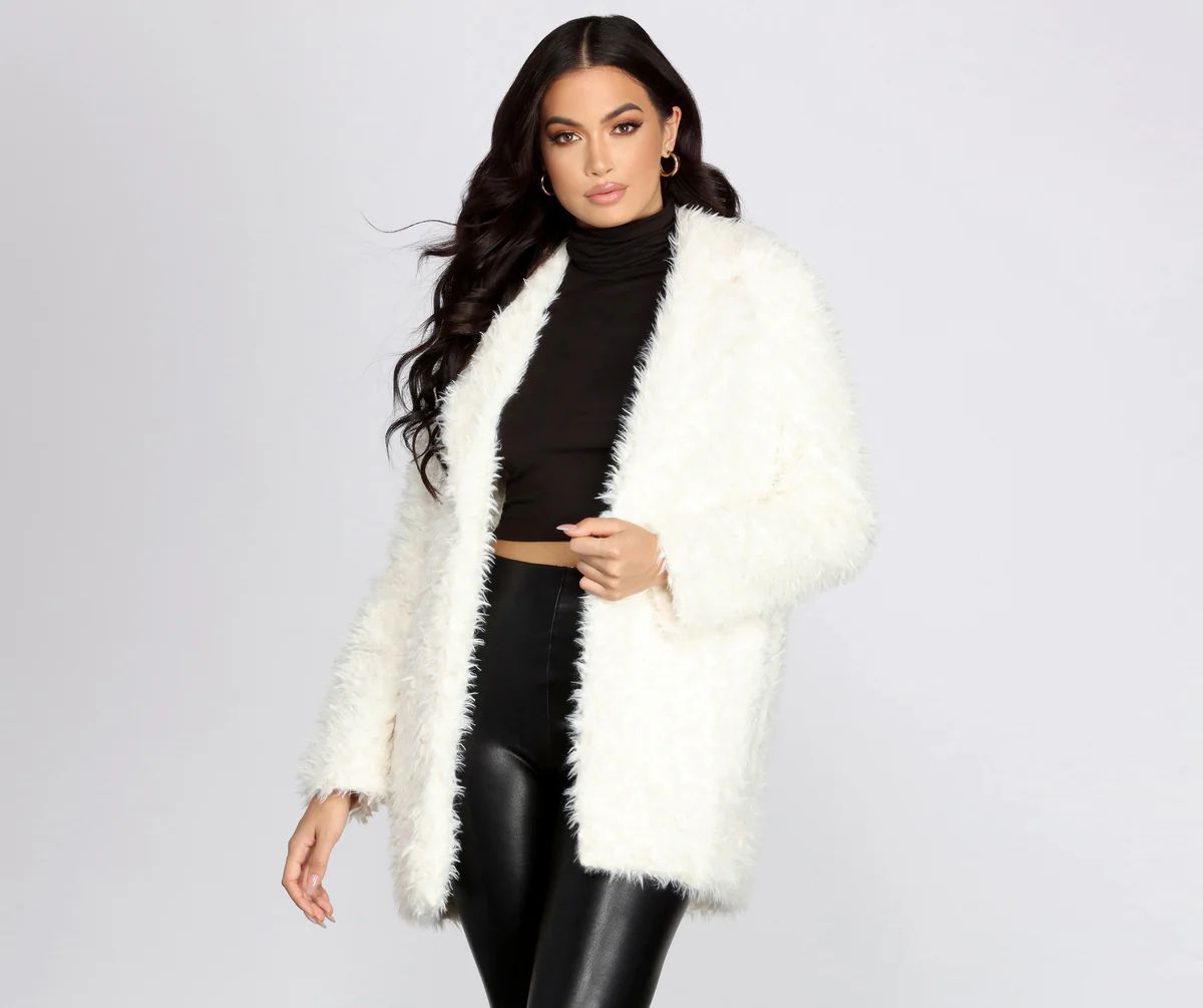 No Chill Faux Fur Long Jacket | Windsor Stores