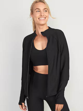 PowerSoft Cropped Full-Zip Performance Jacket for Women | Old Navy (US)