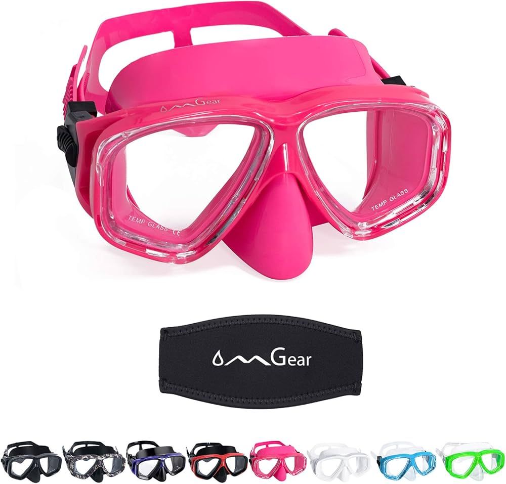 OMGear Swim Mask Dive Goggles Swimming Goggles with Nose Cover Snorkeling Gear Junior Adult Snork... | Amazon (US)