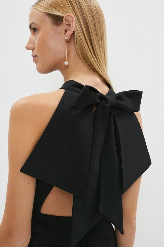 Premium Halterneck Fishtail Maxi Bow Dress | Coast UK & IE