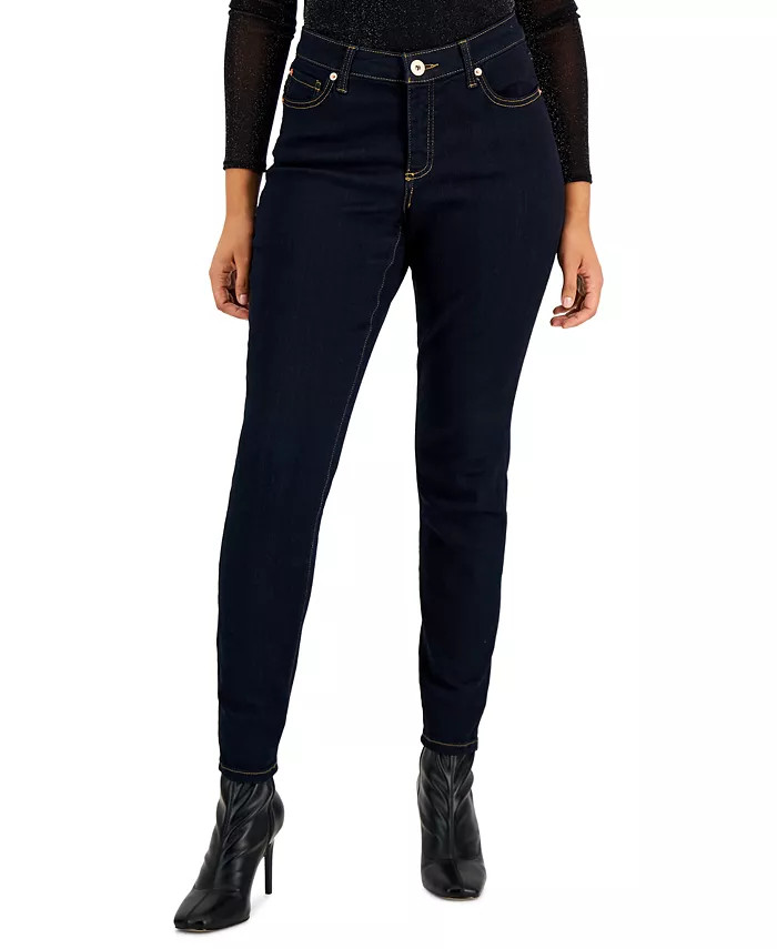 INC International Concepts Women's Curvy Mid Rise Skinny Jeans, Created for Macy's & Reviews - Je... | Macys (US)