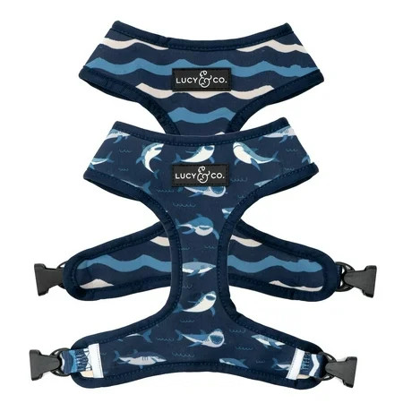 Lucy & Co. Shark Attack Reversible Dog Harness | Walmart (US)