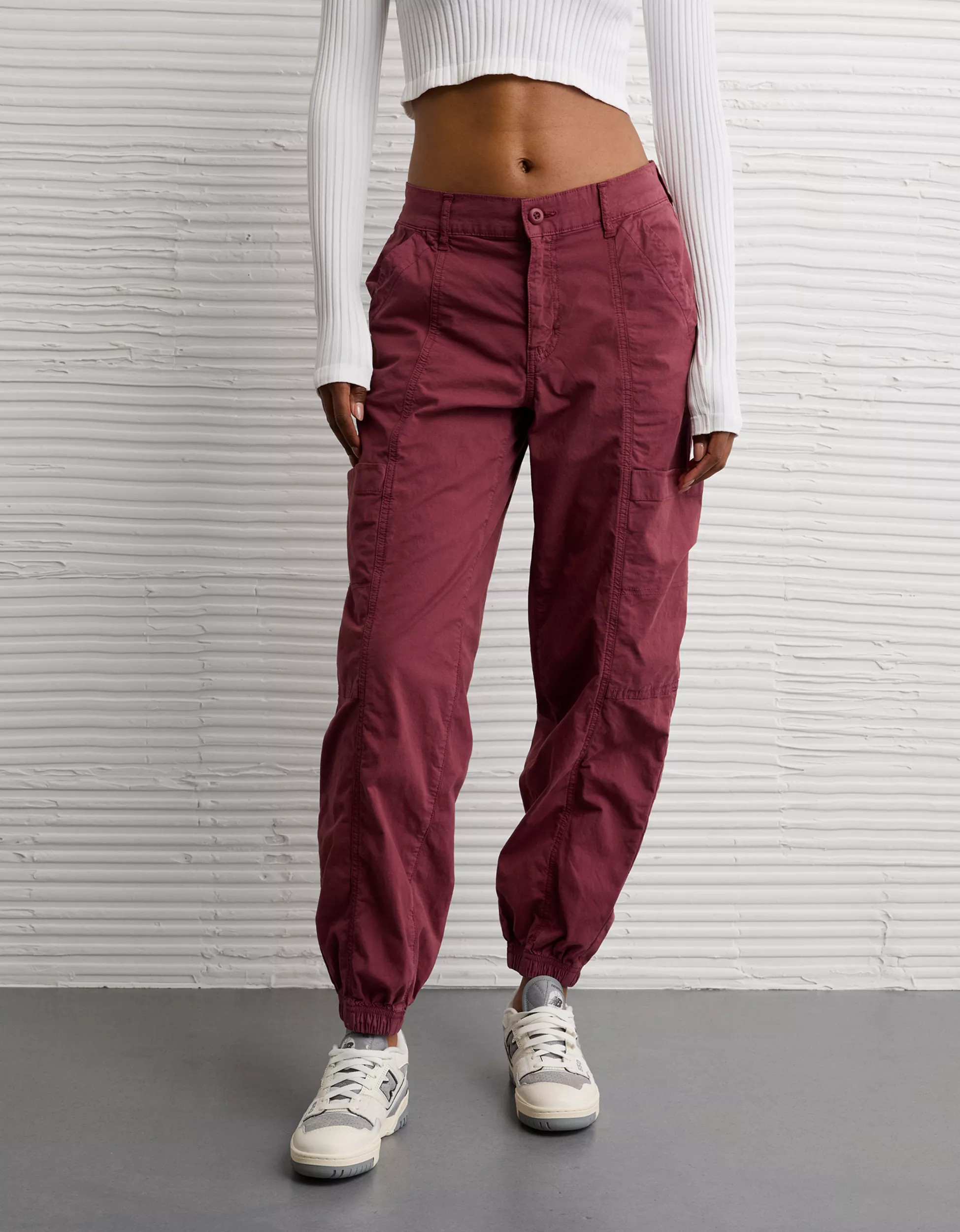 AE Snappy Stretch High-Waisted Baggy Cargo Jogger | American Eagle Outfitters (US & CA)