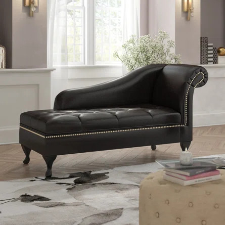 Jolie Vegan Leather Chaise Lounge | Wayfair North America