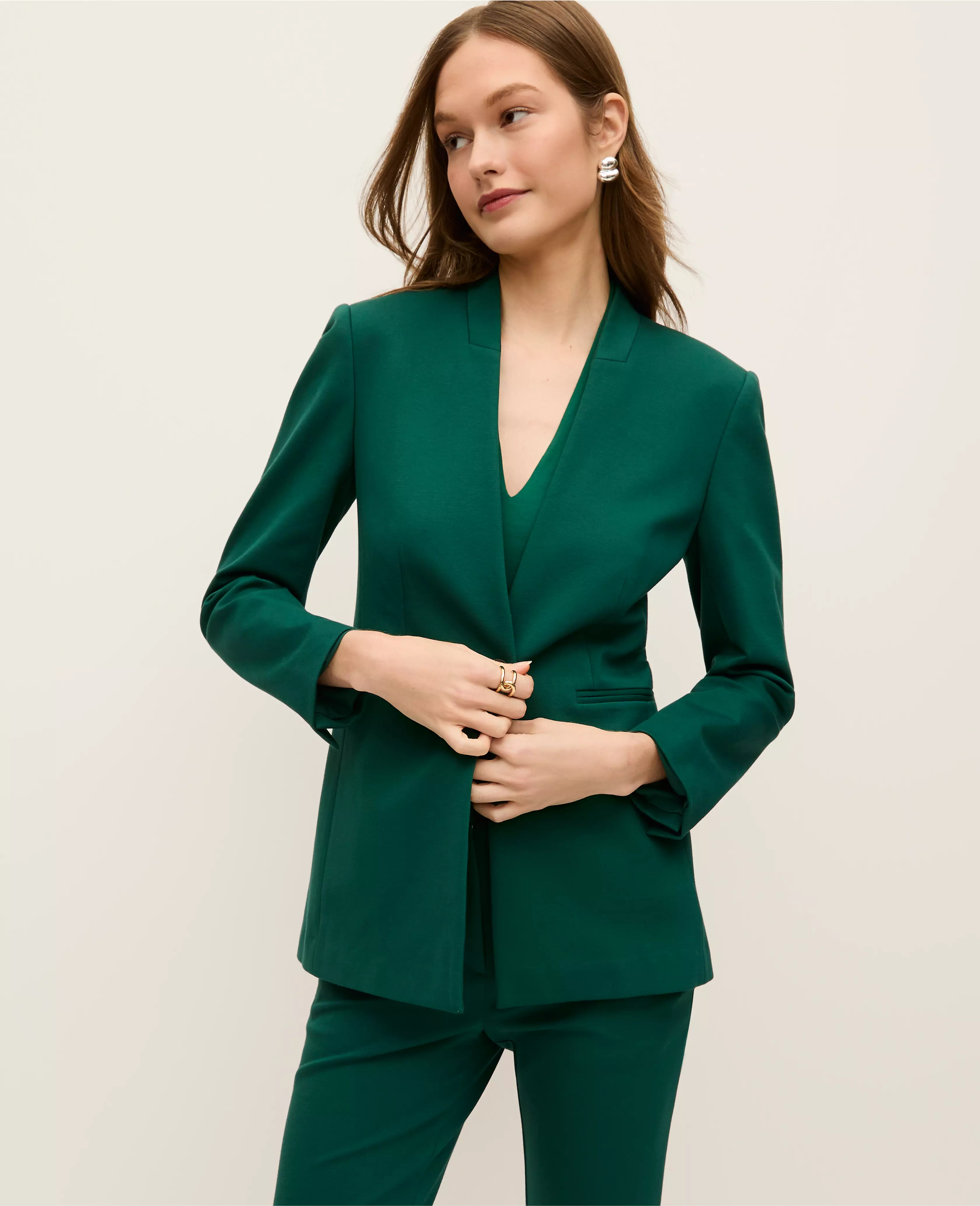 The Collarless Blazer in Ponte | Ann Taylor