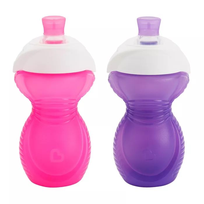 Munchkin Click Lock Bite Proof Sippy Cup 9oz - 2pk - Pink/Purple | Target