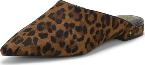 Vince Camuto, Women's, Arlette Slip-On Flat Mule, Camel/Black, 6.5, Medium | Amazon (US)
