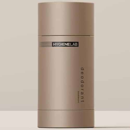 HygieneLab Men’s Deodorant – Aluminum-Free, 24-Hour+ Odor Protection, EWG Verified, Premium Sandalwood Scent, Smooth Glide Application, Powered by Essential Oils | Amazon (US)