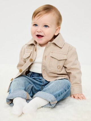Striped Twill Shacket for Baby | Old Navy (US)