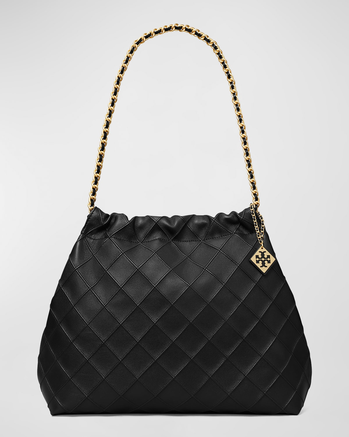 Fleming Drawstring Leather Hobo Bag | Neiman Marcus