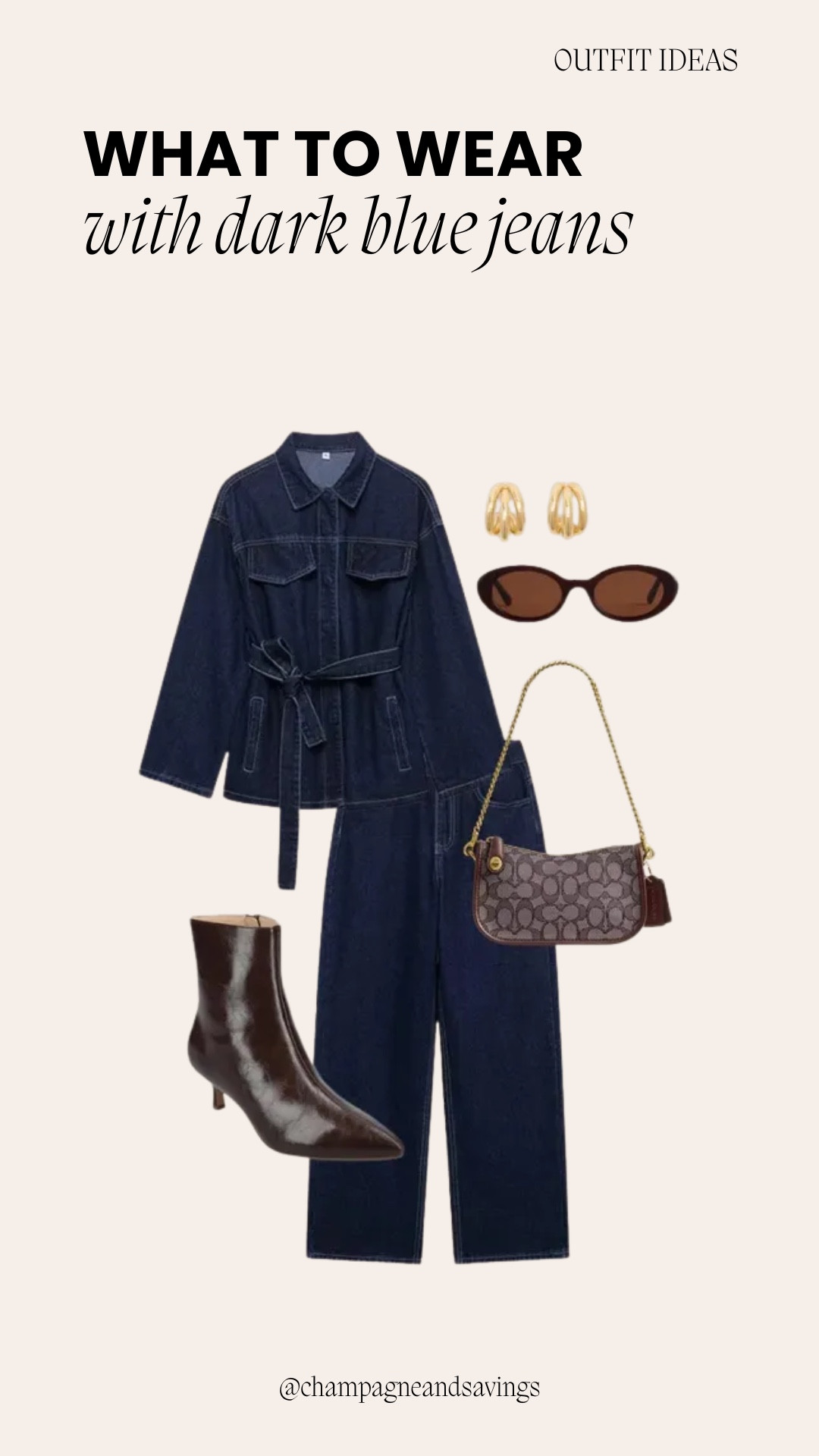 Dark blue jeans outfit

#LTKootd