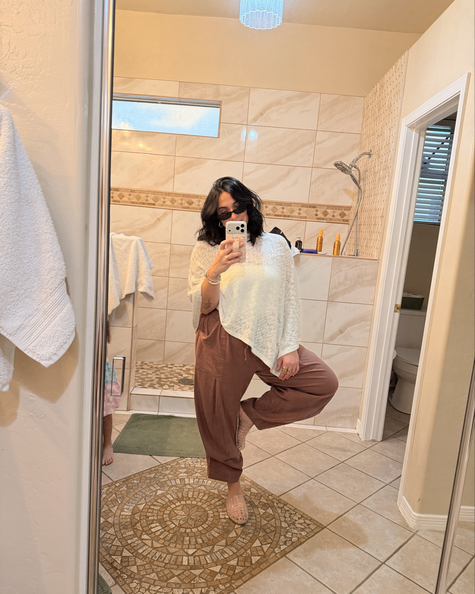 Pants size M, tube L, poncho L! Perfect spring or summer outfit. 

#LTKMidsize #LTKmomlife #LTKFestival