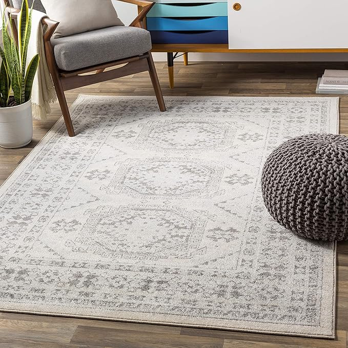 Livabliss Clarie Global Bohemian Area Rug, 7'10" x 10'3", Grey | Amazon (US)