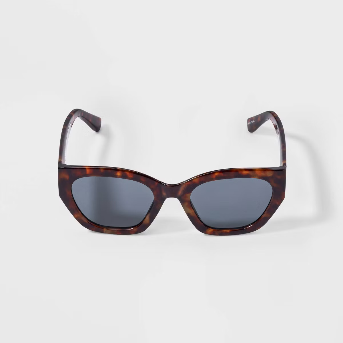 Women's Shiny Plastic Cateye Sunglasses - Universal Thread™ Tortoise Brown | Target