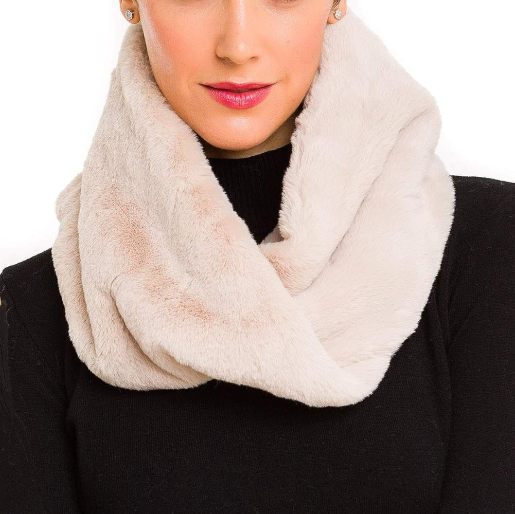 Fur Collar Scarf for Women Faux Fur Scarves Neck Shrug for Fall Winter Coat Dress | Amazon (US)
