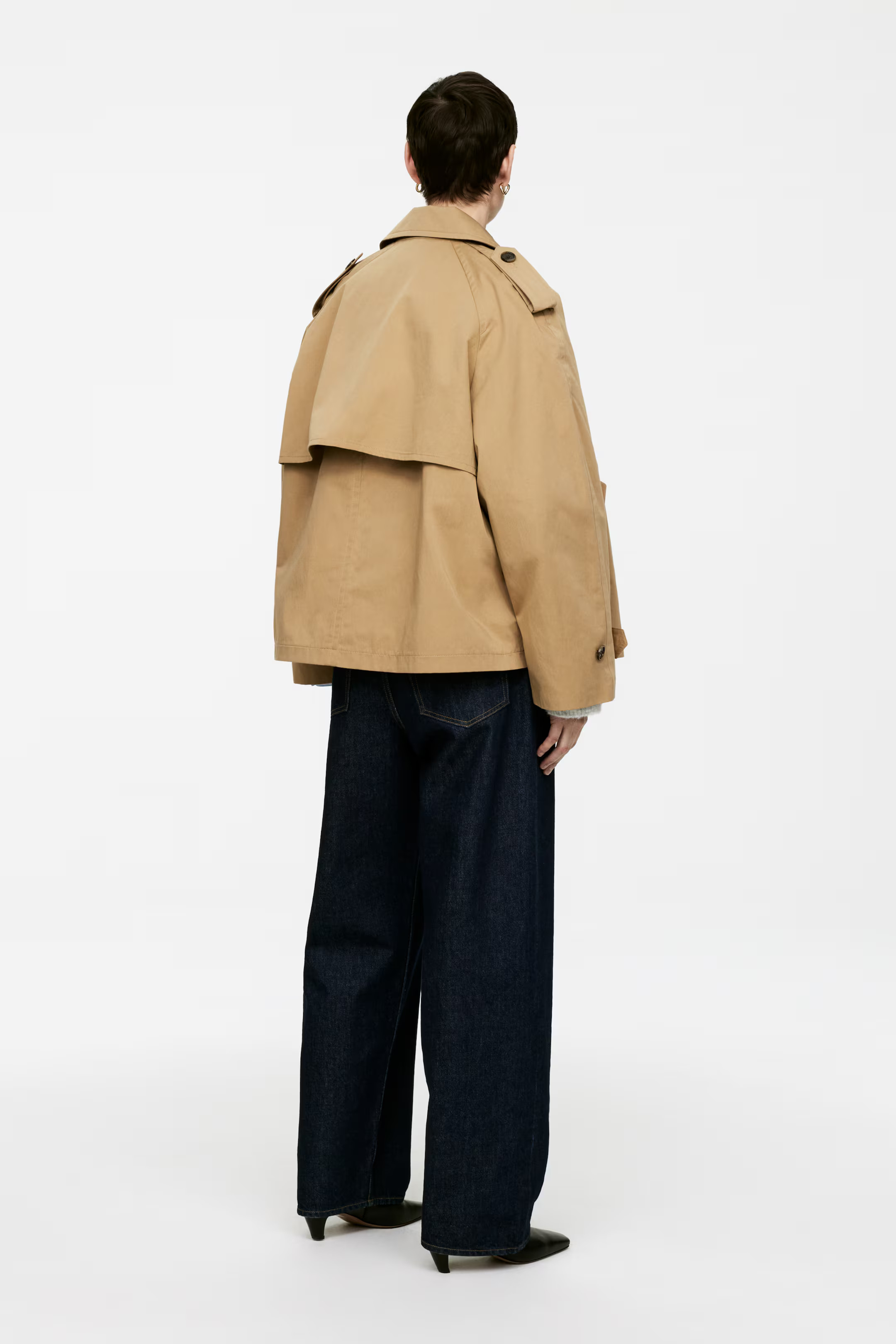 Short Trench Jacket - Beige - Ladies | H&M GB | H&M (UK, MY, IN, SG, PH, TW, HK)