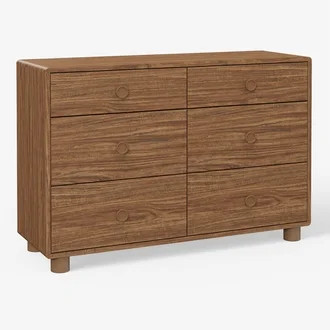 Mainstays Kids 6 Drawer Dresser, Warm Walnut | Walmart (US)